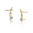 Carlton London Gold Plated Cz Studded Ear Climber Earring For Women Online Sale