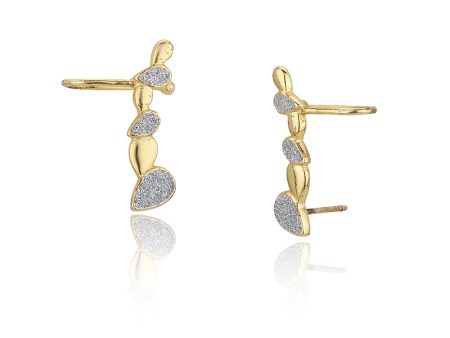 Carlton London Gold Plated Cz Studded Ear Climber Earring For Women Online Sale