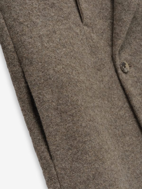 Boiled Wool Relaxed Overcoat Online Hot Sale