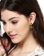 Carlton London Gold Plated With Stone Teardrop Drop Earring For Women Fashion