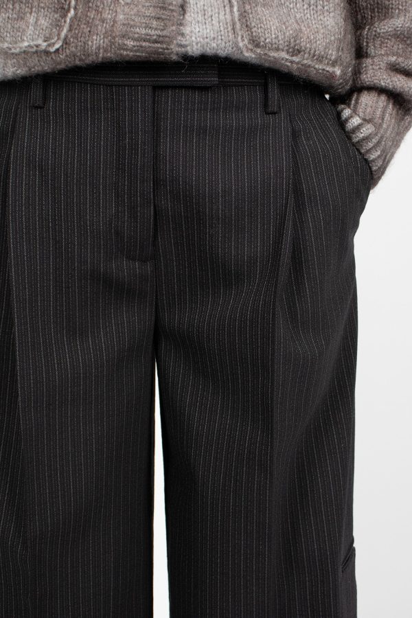 Pinstripe Tailored Trousers Black Supply