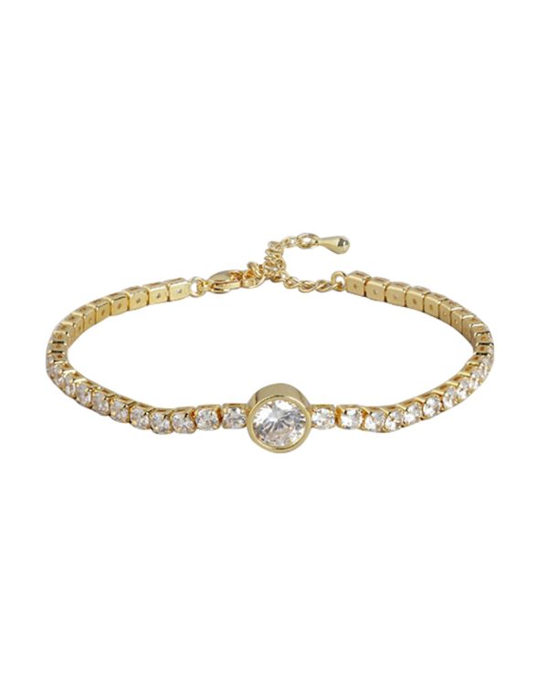 Gold Plated With Cz Fancy Adjustable Bracelet For Women Online