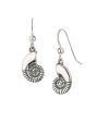 925 Sterling Silver Rhodium Plated And Oxidised Drop Earring For Women Hot on Sale