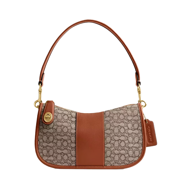 Coach Mini Signature Jacquard Swinger Cheap