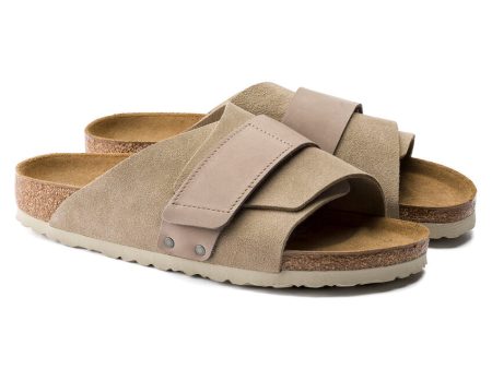 Birkenstock Women s Kyoto Nubuck Suede Leather Sandal - Taupe Hot on Sale