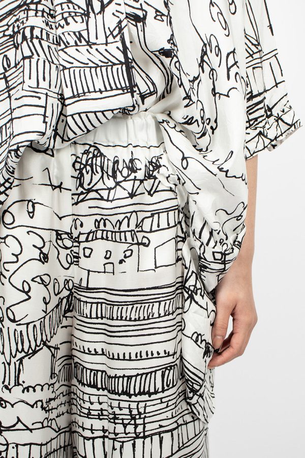 Pyjama Trouser Village Print For Cheap