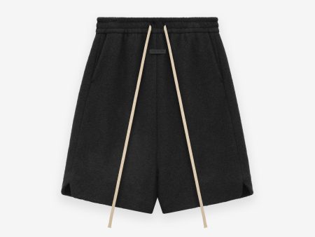 Boiled Wool Relaxed Shorts For Sale