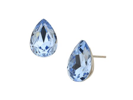 Silver Plated With Crystal Tear Drop Stud Earring For Women Online