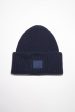 Ribbed Knit Beanie Navy Online Hot Sale