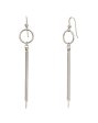 Rhodium Plated Dangling Chain Fancy Earring For Women Sale