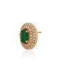 Carlton London Gold Plated Green Stone Cz Stud Earring For Women Online Hot Sale