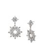 Carlton London Rhodium Plated Cz Drop Earring For Women For Sale