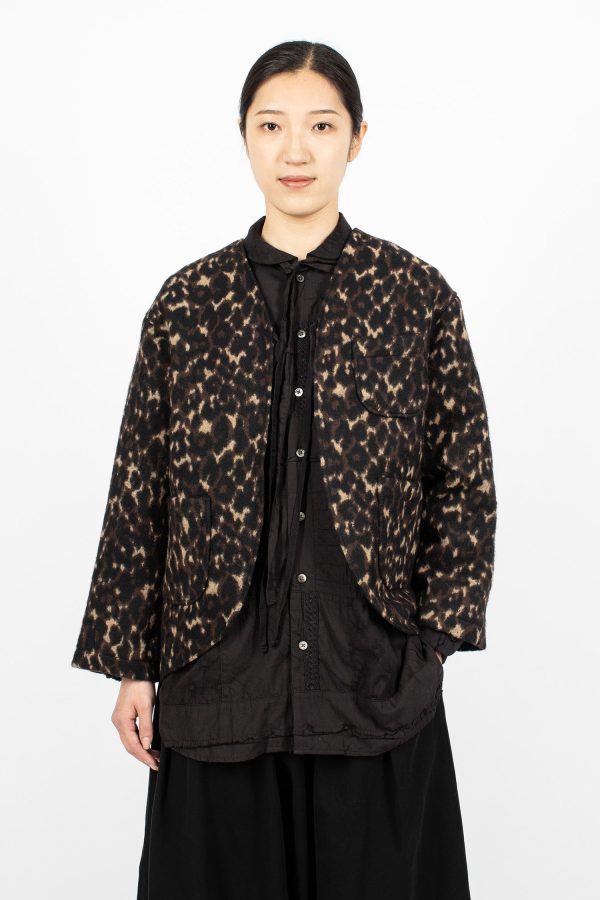 Cutaway Jacket Dark Brown Leopard Online