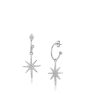 Carlton London  Rhodium Plated Starburst Drop Earrings For Cheap