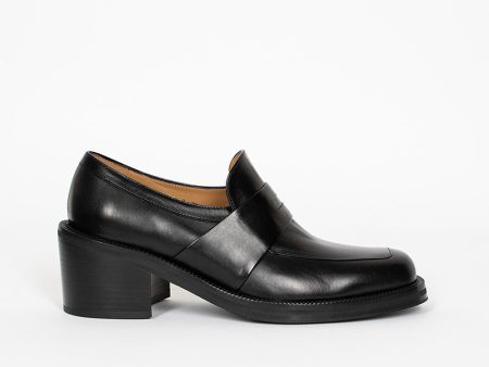 Heeled Loafer Black Cheap