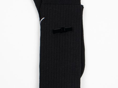 ANP-118AHS Ribbon Knee Sock Black Supply