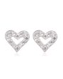 Carlton London 925 Sterling Rhodium Plated Cz Heart Stud Earring For Women For Discount