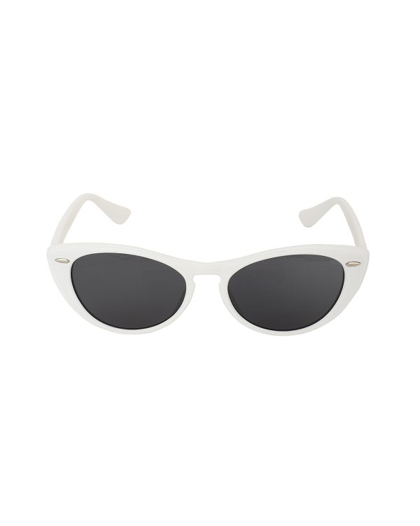 White Toned With Uv Protected Lens Cateye Sunglass For Women Online Hot Sale