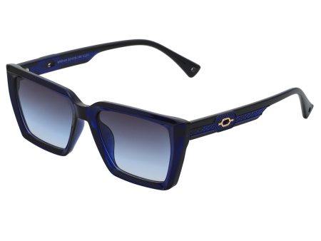 Blue Toned with UV Protected Rectangle Sunglass for women Supply