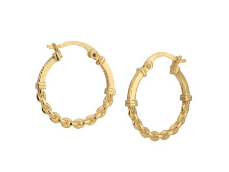 18kt Gold Plated Circular Hoop Earring Fashion