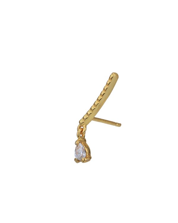 18kt Gold Plated with CZ Climber Ear-Cuff Earring Discount