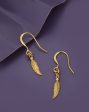 18kt Gold Plated Dangling Leaf Drop Earring for women Cheap