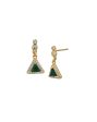 18kt Gold Plated with CZ Triangular Drop Earring for women For Cheap