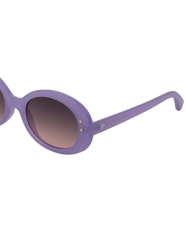 Carlton London Black Lens & Purple Oval Sunglasses For Girl Supply