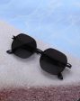 Black Toned with UV Protected Lens Rectangle Sunglass for unisex For Cheap