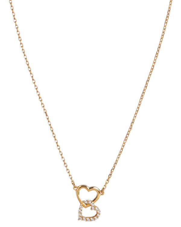 18kt Gold Plated with CZ Heart Necklace for women Online Hot Sale