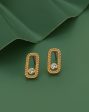 18kt Gold Plated with CZ Contemporary Stud Earring for women Sale