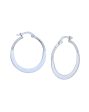 Rhodium Plated Hoop Earring on Sale