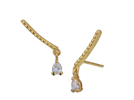 18kt Gold Plated with CZ Climber Ear-Cuff Earring Discount