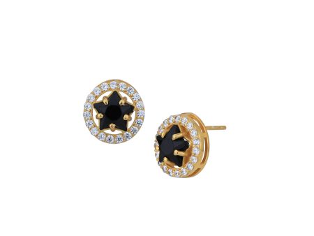 18kt Gold Plated with CZ Star Stud Earring for women Online now