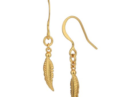 18kt Gold Plated Dangling Leaf Drop Earring for women Cheap