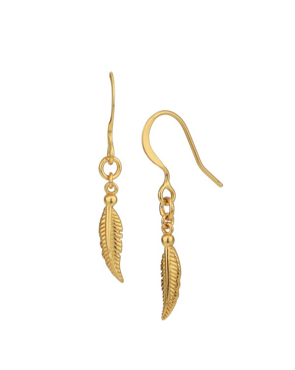 18kt Gold Plated Dangling Leaf Drop Earring for women Cheap