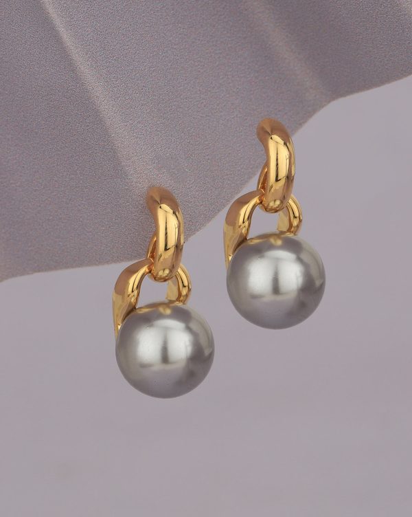 Gold Plated with Hanging Pearl Drop Earring for women Online