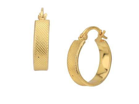 18kt Gold Plated Circular Hoop Earring for women For Cheap