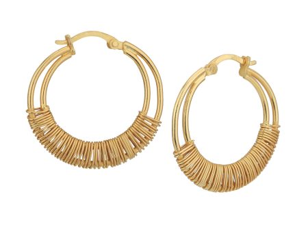 18kt Gold Plated Fancy Hoop Earring Online