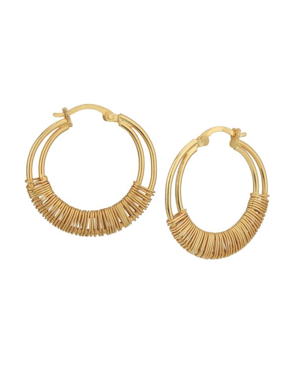 18kt Gold Plated Fancy Hoop Earring Online