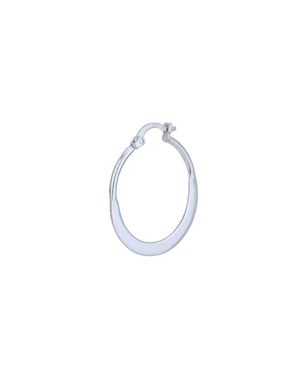 Rhodium Plated Hoop Earring on Sale