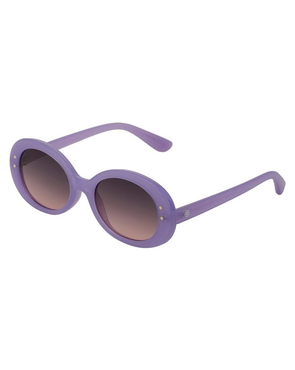 Carlton London Black Lens & Purple Oval Sunglasses For Girl Supply