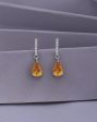 Rhodium Plated with Dangling Solitaire Drop Earring for women Sale