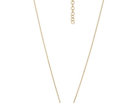 18kt Gold Plated Contemporary Drop Pendant with Chain Online