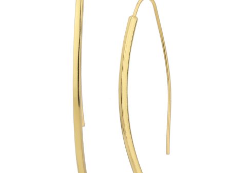 18kt Gold Plated Oval Ear Hook Earring for women on Sale