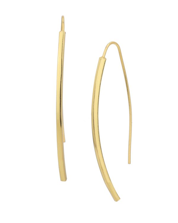 18kt Gold Plated Oval Ear Hook Earring for women on Sale