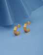 18kt Gold Plated Half Hoop Earring Online Sale