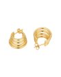 18Kt Gold Plated Handcraft Spiral Hoop Earring Cheap