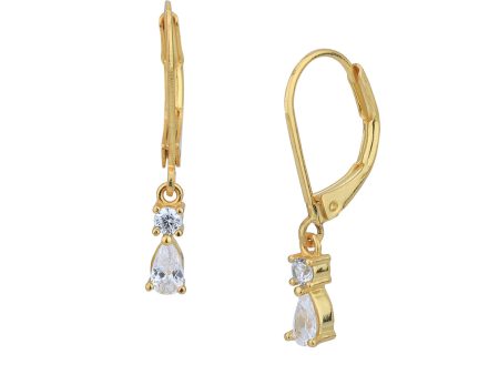 18kt Gold Plated Dangling Solitaire Drop Earring for women Supply