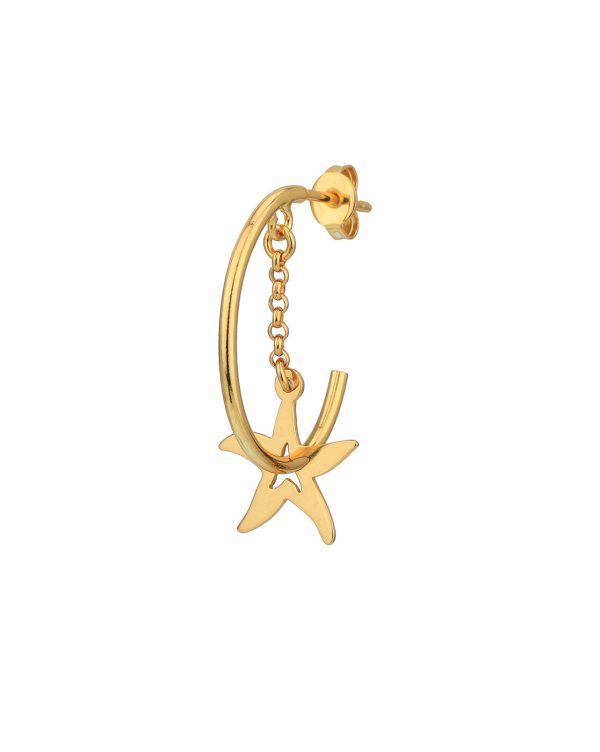 18kt Gold Plated Dangling Star Drop Earring Online Hot Sale